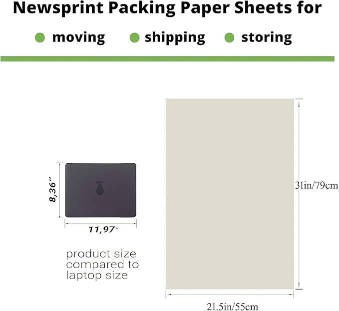 Large Packing Paper Sheets for Moving 31" x 21.5" Packaging Newsprint Paper 400 - Image 2