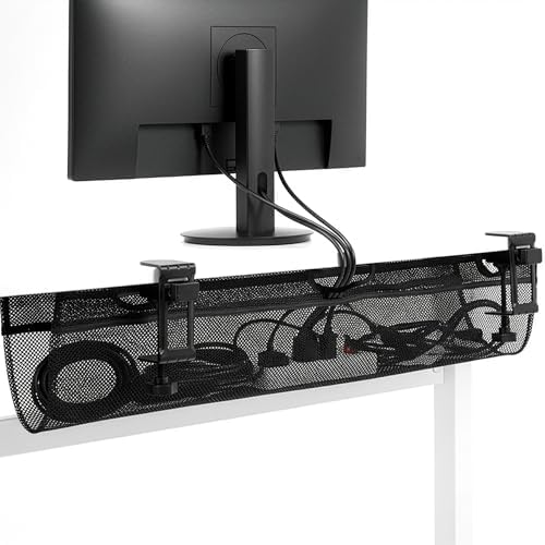 VIVO Black Clamp-on 36 in Mesh Net Cable Management Holder, DESK-AC36MH by VIVO