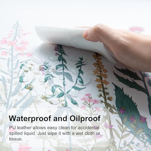 QIYI PU Leather Large Mouse Pad, Waterproof Desk Mat, 31.5" x 15.7", Field - Image 3