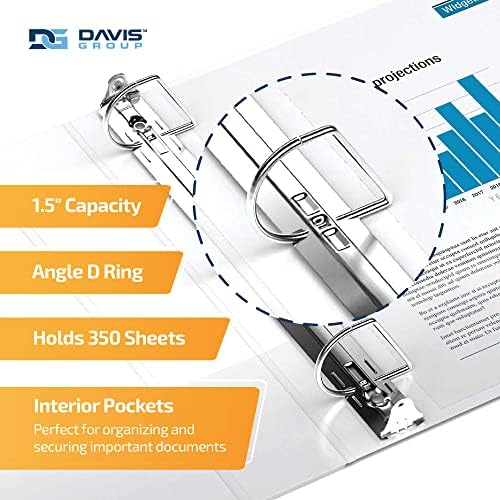 QuickFit Heavy Duty 11 x 17 Inch Spreadsheet View Binder, D Ring, White, 2 Pack, 1.5 Inch - Image 2