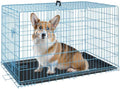 FDW | 30" Foldable Metal Dog Crate | Blue | Cage for Medium Dogs by FDW