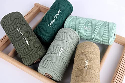 NOANTA Light Tan Macrame Cord 3mm x 328yards, Cotton Rope Macrame Yarn - Image 4