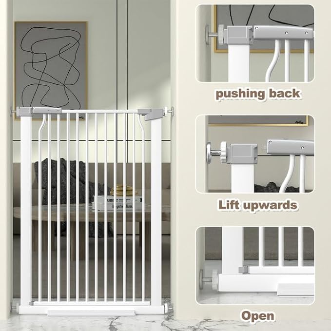 41" Extra Tall and Wide Baby Gate, 68.5-72.2'' Wide Pet Cat Gate - Image 6