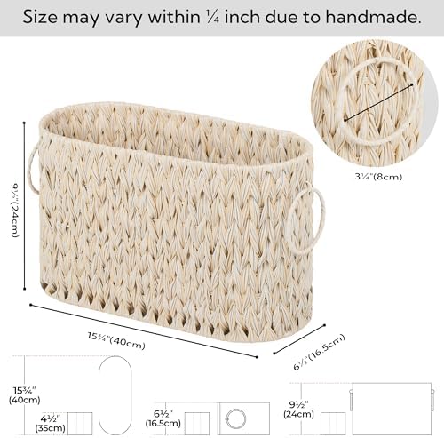 GRANNY SAYS Slim Toilet Paper Storage, Wicker Basket for Bathroom Storage - Image 4