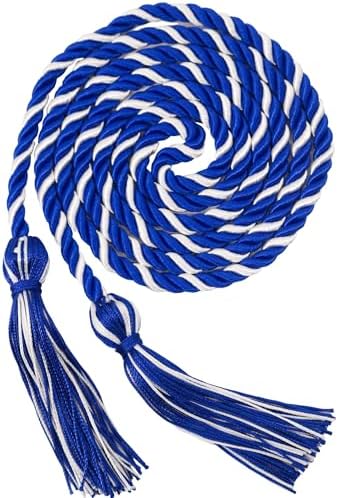 GraduationMall Graduation Honor Cord 68" RoyalWhite by GraduationMall%C2%AE