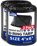 TARPAL Tarp 4x6 Feet (2pack) Tarps Heavy Duty Waterproof 14mil D-Ring Tarp by TARPAL