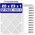 Filter King 20x23x1 Air Filter MERV 8, AC Furnace Filters (12-Pack) by FilterKing