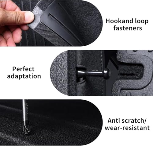 Cargo Mat with Backrest Protection for 2021-2025 2026 Toyota Sienna, TPE All Weather Protection Cargo Liner with Velcro Rear Seats Backrest car Accessories-Black - Image 4