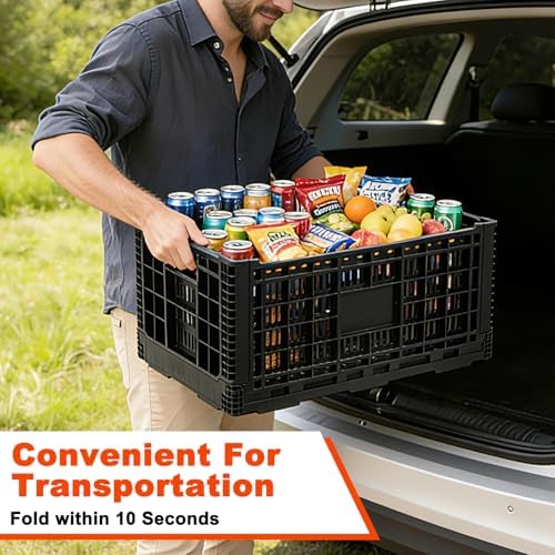 72L Collapsible Milk Crate with Handles, - Image 7