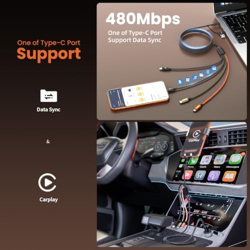 4 in 2 Multi Charging Cable, 2Pack 5FT Charging Cords for Multiple Devices - Image 6