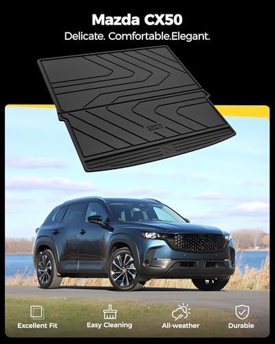 3W Cargo Liner Trunk Mat for Mazda CX-50 2023-2026, All Weather TPE - Image 2