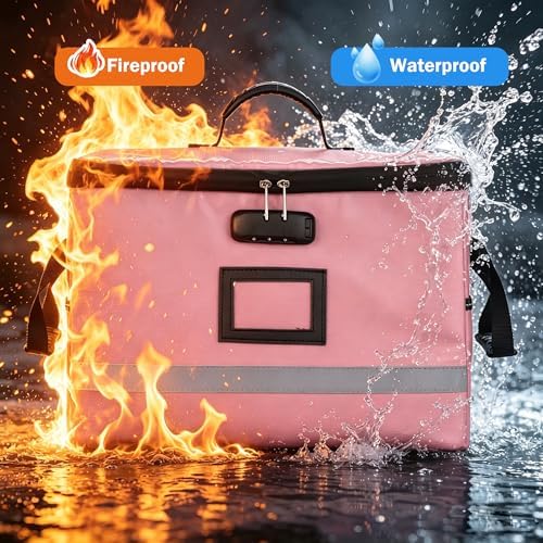 EXLIFBAG Fireproof File Organizer with Lock, 1 Layer - Image 6