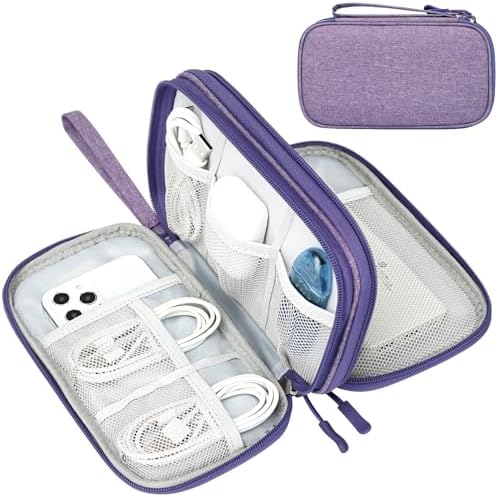 FYY Electronic Organizer, Travel Tech Pouch Bag, Medium, Dark Purple by FYY