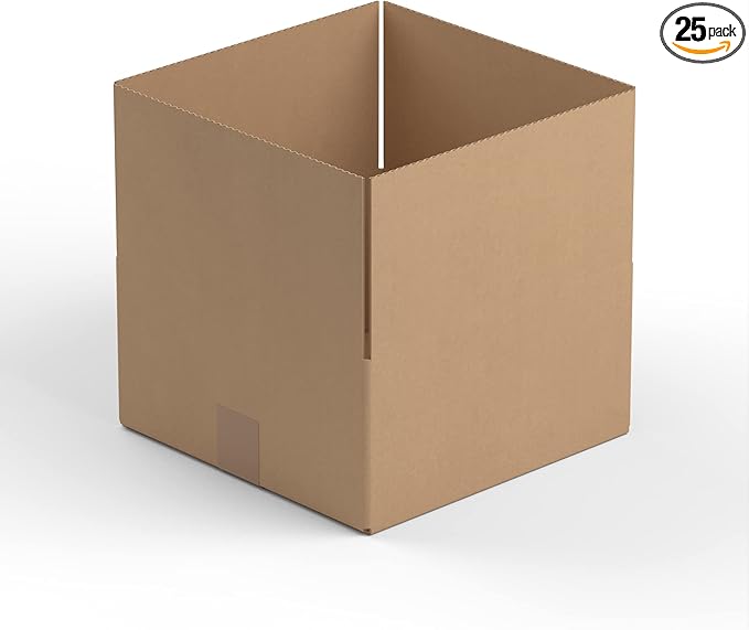 8" x 8" x 5" Kraft Corrugated RSC Shipping Box by Krollen+Industrial