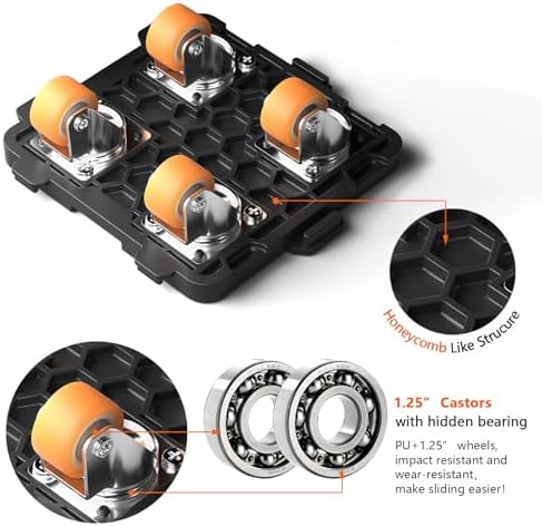 ONEON Furniture Mover with Wheels & Aux. Lifter-Connect Bearing Wheel Dolly - Image 3