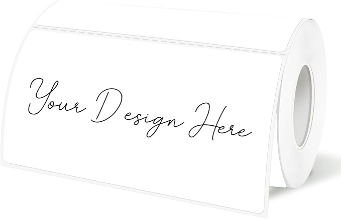 White Thermal Labels 2x4 Inch, Direct Thermal Stickers Label, Self-Adhesive by Unknown