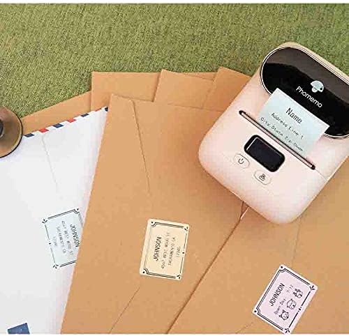 Phomemo M110/M100/M220/M250/M108 Sticker Labels- 1.57"x1.18"(40x30mm) Black on Pink, Khaki and Blue Label for Small Business, Home, Office, 230 Labels/Roll - Image 5