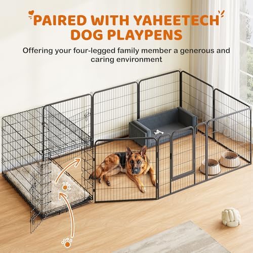 Yaheetech 48in Double Door Metal Dog Crate w/Divider for Puppy Indoor Use - Image 6