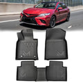 TPE Automotive Floor Mats Custom for 2018-2024 Toyota Camry (Not Fit Hybrid or AWD), All Weather Cover Protection Waterproof Black Floor Liner Front & Rear Row Full Set Car Mats, 3PCS by CMVTAuto