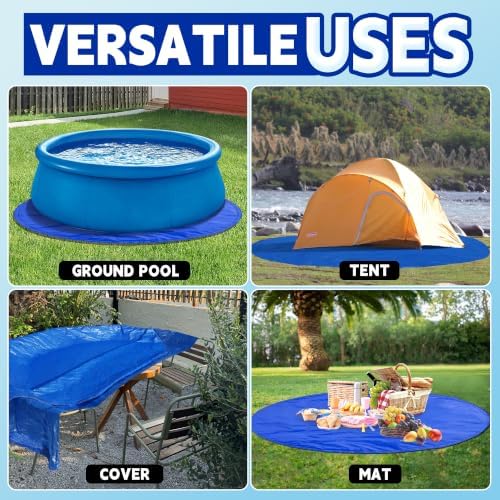 RAINDEWAY 24 Feet Round Tarp Waterproof Multipurpose Circle Tarps - Image 4