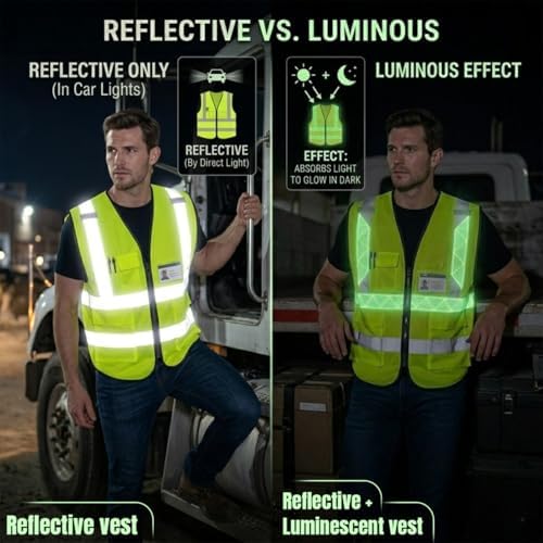 High Visibility Reflective Safety Vest Customize Logo Hi Vis Protective Workwear Outdoor Work Vest (4XL, Orange black) - Image 2