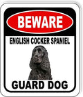 BEWARE ENGLISH COCKER SPANIEL GUARD DOG Aluminum Composite Outdoor Sign 20" x24" Metal Security Notice for Yard, Fence, Porch, Property, and Business – No Trespassing, Warning, Attack Dogs, Protection by WorkHouseSigns