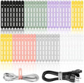 56Pcs Silicone Cable Ties Reusable, Multipurpose Cable Management Organizer, Adjustable Fastening Cable Straps with Locking Buckles, High Elasticity Cord Organizer, Travel Essentials (5.2in, 7Colors) by Unknown