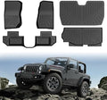 Cartist Floor Mats for 2007-2018 Jeep Wrangler JK 2 Door, All Weather Cargo Liner for Wrangler Accessories, Heavy Duty TPE Cargo Mats, Car Accessories by cartist