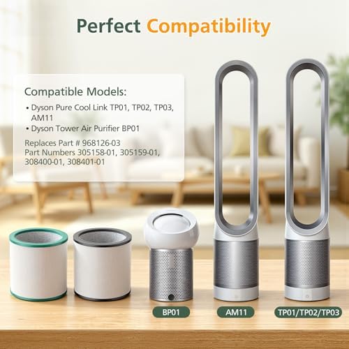 TP01 TP02 Filter Replacement Compatible with Dyson Pure Cool Link, 2 Pack - Image 3