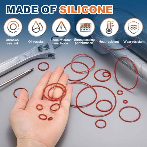 100pcs Silicone O-Ring 19.6x16x1.8mm Metric Sealing Gasket - Image 3
