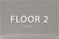 6" X4" Floor 2 Sign by ADACentralSigns