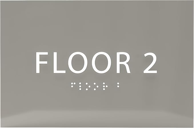 6" X4" Floor 2 Sign by ADACentralSigns