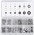 NEIKO 50400A Stainless Steel Lock and Flat Washer Assortment | 350 Piece Set | 12 Different Sizes in Spring Lock and Flat Design | Prevent Loose Fasteners by NeikoTools