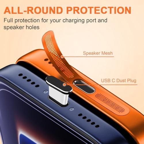 USB C Dust Plug,USB C Port Cover Type C Charging Port Plug Cover Speaker Dust Cover,Accessories for iPhone 18 Pro Max/ 17 Pro Max - Image 3