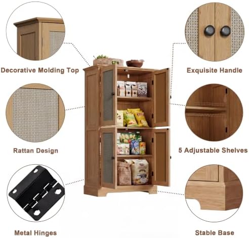 ChooChoo Bathroom Floor Cabinet with Adjustable Shelves - Image 4