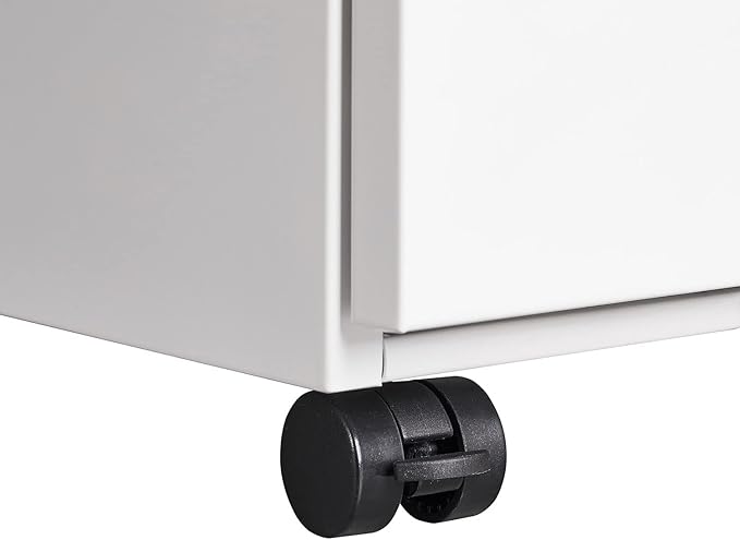 3-Drawer Lockable Mobile File Cabinet – Metal A4/Letter/Legal Size Storage - Image 7