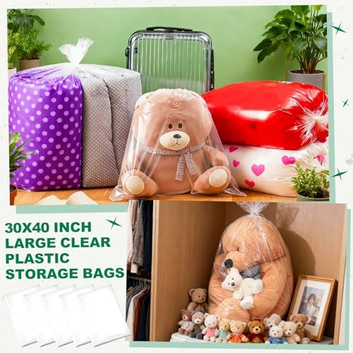 40 Pcs Large Clear Plastic Storage Bags set, 30 x 40 Inches,1.4 Mil - Image 4