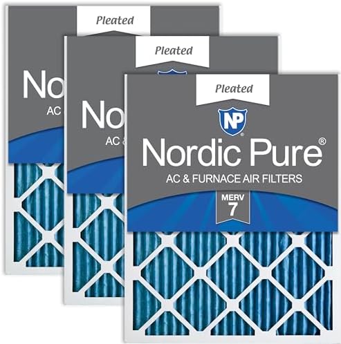 Nordic Pure 18x20x1 Pleated MERV 7 Air Filters 3 Pack by NordicPure