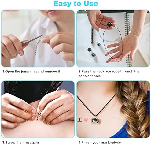100Pcs Premium Leather Necklace Chains Bracelet Cord with Clasps for Pendants, Bulk Waxed Rope Necklace String, Black , 18" for Jewelry Making Supplies, 1.5mm DHOOZ - Image 5