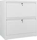 Aobabo 2 Drawer Lateral File Cabinet, Lockable Metal Filing Cabinet by Aobabo