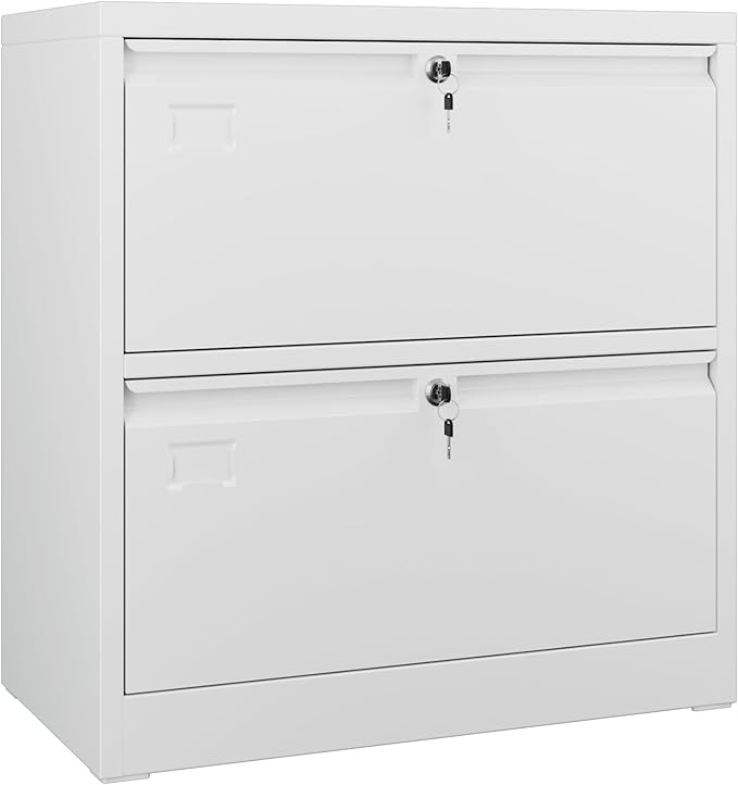 Aobabo 2 Drawer Lateral File Cabinet, Lockable Metal Filing Cabinet by Aobabo