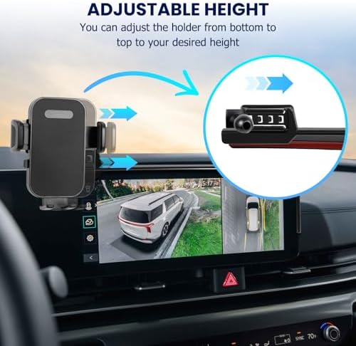 Car Phone Holder Fit for Kia Carnival 2025-2026 Accessories -Cell Phone Mount for Carnival 12.3 inch Touchscreen Hands-Free 360° Rotation,Does Not Affect Air Vent - Image 5