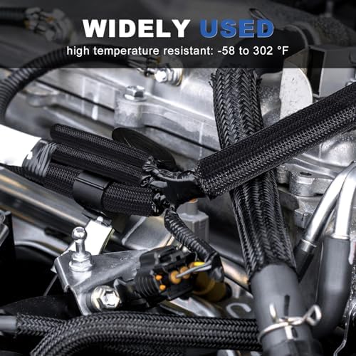1" Cable Management Loom Wrap Sleeve Cord Wire Hider Organizer Covers - Image 7