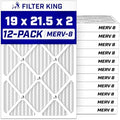Filter King 19x21.5x2 Air Filter MERV 8, AC Furnace Filters (12-Pack) by FilterKing