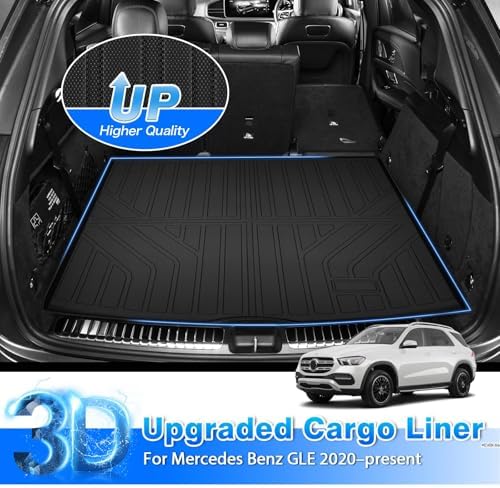 GLE350 Floor Mats - Fit for Mercedes Benz GLE 2020-2025 2026 (No for Coupe/AMG), All Weather Floor Mats & Cargo Liner for GLE350/GLE450 Accessories, Heavy Duty Waterproof - Image 3