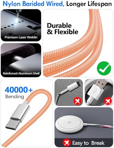 2Pack Travel Essentials for Apple Watch Charger,3-in-2 Multi Charging Cable - Image 5