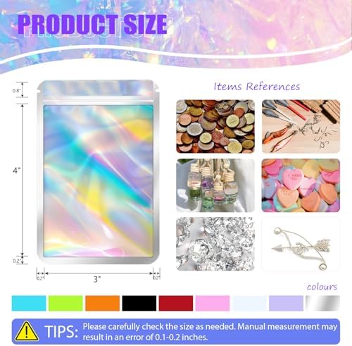 100 Pack Mylar Bags for Small Business, Candy (3x4 Inch, Pink) - Image 2