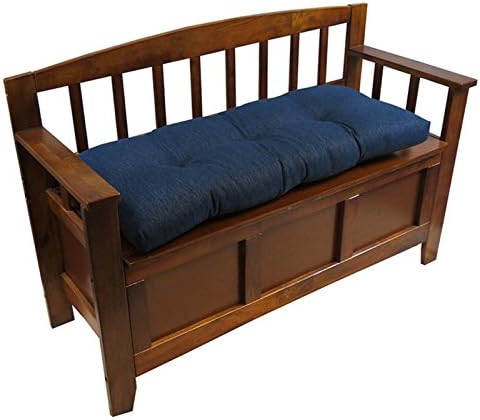 Klear Vu The Gripper Non-Slip Tufted Bench Cushion for Indoor Furniture, Assembled in USA, Entryway Storage, Bay Window, Corner Nook or Piano Seat, 35 Inches, Solid Flame - Image 4