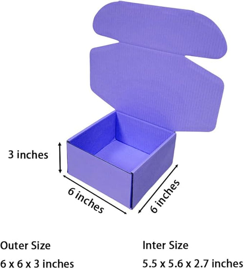 15 Pcs 6 x 6 x 3 inches Corrugated Cardboard Gift Boxes Recyclable Shipping - Image 2
