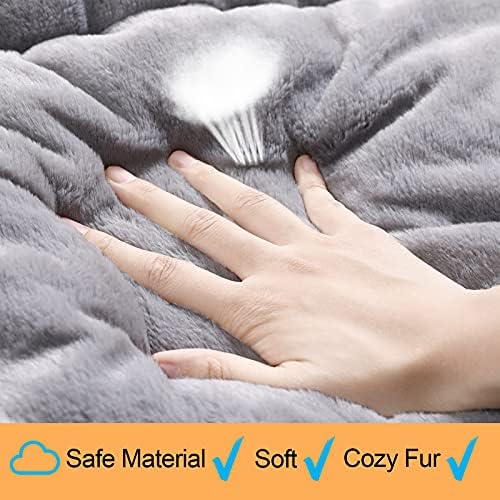 Dog Crate Pad Washable Dog Bed for Crate Extra Small Cozy Mat 22-Inch Gray - Image 4